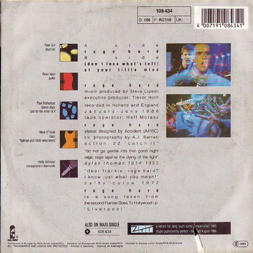 Frankie Goes To Hollywood – Rage Hard (Single) – Bild 2
