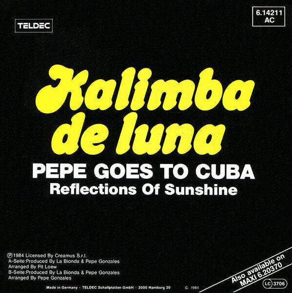 Pepe Goes To Cuba – Kalimba De Luna (Single) – Bild 2