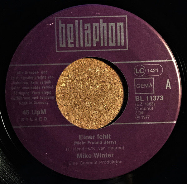 Mike Winter – Einer Fehlt (Mein Freund Jerry) / Der Tag Erwacht (Single) – Bild 2