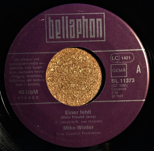 Mike Winter – Einer Fehlt (Mein Freund Jerry) / Der Tag Erwacht (Single) – Bild 2