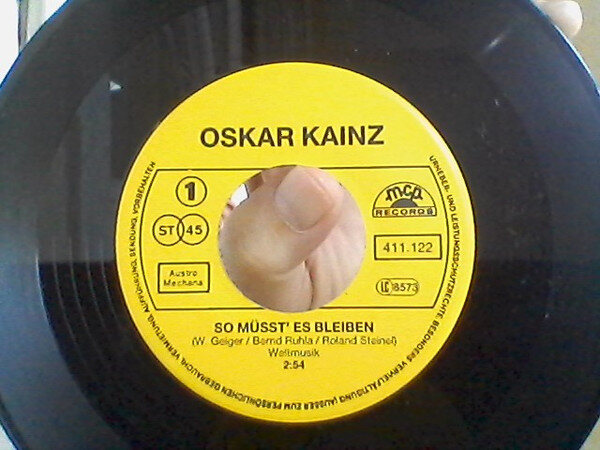 Oskar Kainz – Herzmelodie / So Müsst' Es Bleiben (Single) – Bild 3