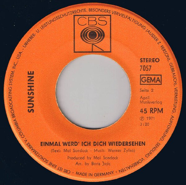 Sunshine (25) – Rosetta (Single) – Bild 3