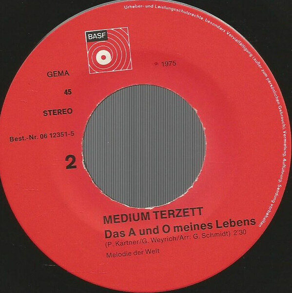 Medium Terzett – Ich Hab' Kein Geld / Das A Und O Meines Lebens (Single) – Bild 4