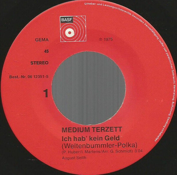 Medium Terzett – Ich Hab' Kein Geld / Das A Und O Meines Lebens (Single) – Bild 3
