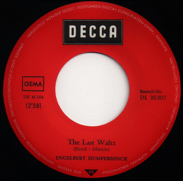 Engelbert Humperdinck – The Last Waltz / That Promise (Single) – Bild 3