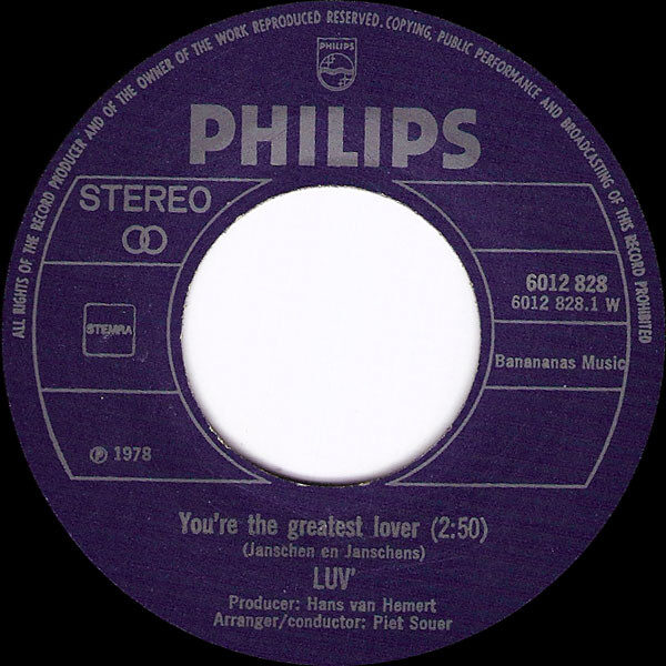 Luv' – You're The Greatest Lover (Single) – Bild 3
