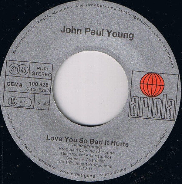 John Paul Young – Love You So Bad It Hurts (Single) – Bild 3