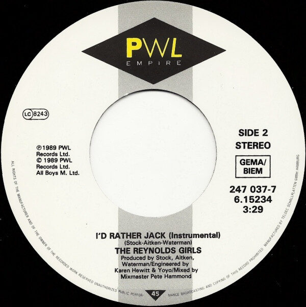The Reynolds Girls – I'd Rather Jack (Single) – Bild 4