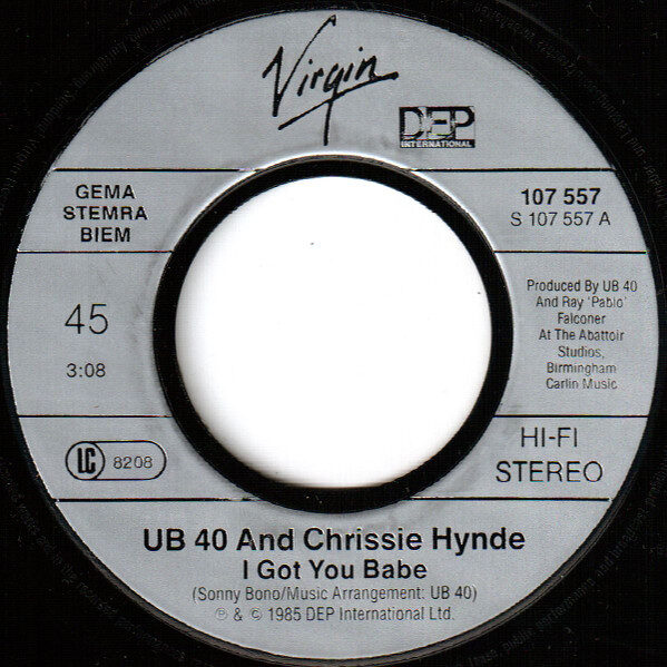 UB40 Guest Vocals By Chrissie Hynde – I Got You Babe (Single) – Bild 3