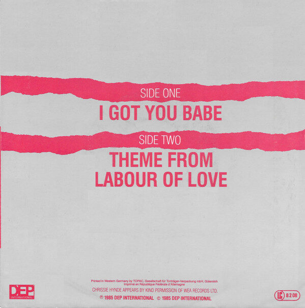 UB40 Guest Vocals By Chrissie Hynde – I Got You Babe (Single) – Bild 2