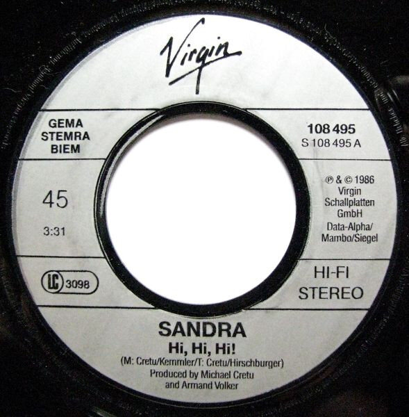 Sandra – Hi! Hi! Hi! (Single) – Bild 3