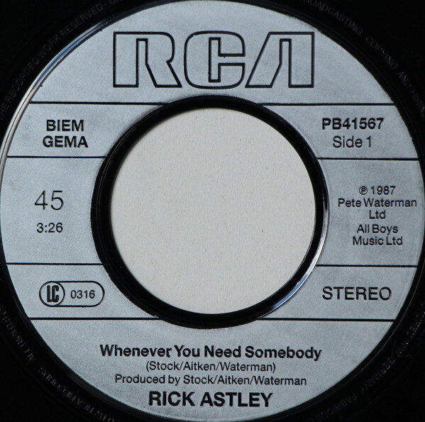 Rick Astley – Whenever You Need Somebody (Single) – Bild 3