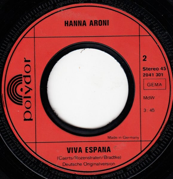 Hanna Aroni – Viva España (Single) – Bild 4