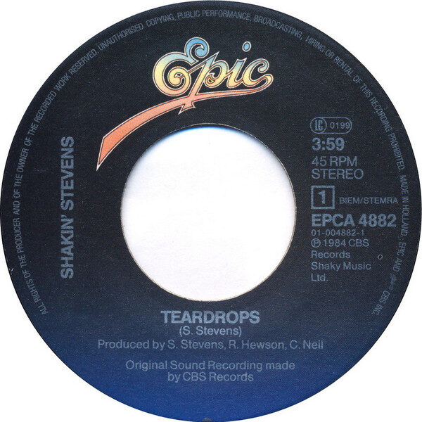 Shakin' Stevens – Teardrops (Single) – Bild 3