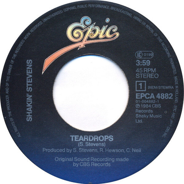 Shakin' Stevens – Teardrops (Single) – Bild 3
