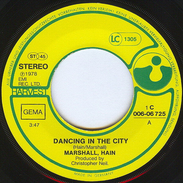 Marshall, Hain* – Dancing In The City (Single) – Bild 3
