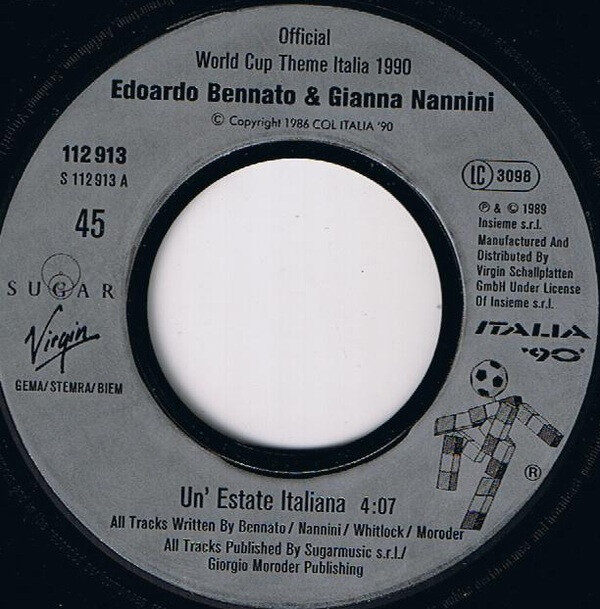 Edoardo Bennato - Gianna Nannini – Un'Estate Italiana (Single) – Bild 3