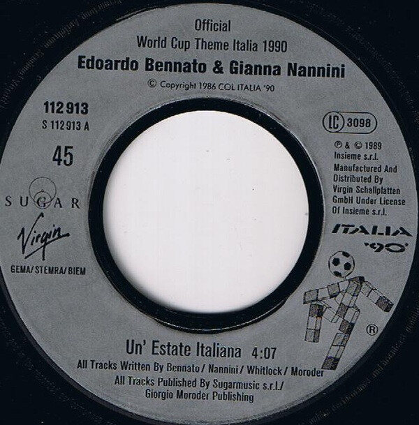 Edoardo Bennato - Gianna Nannini – Un'Estate Italiana (Single) – Bild 3