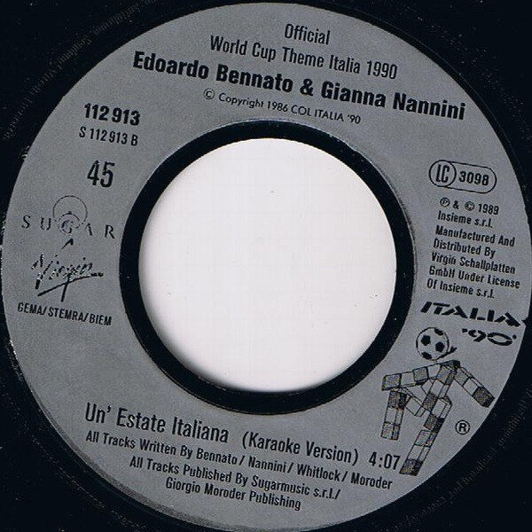 Edoardo Bennato - Gianna Nannini – Un'Estate Italiana (Single) – Bild 4