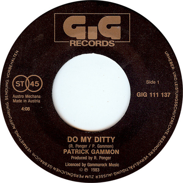 Patrick Gammon – Do My Ditty (Single) – Bild 2