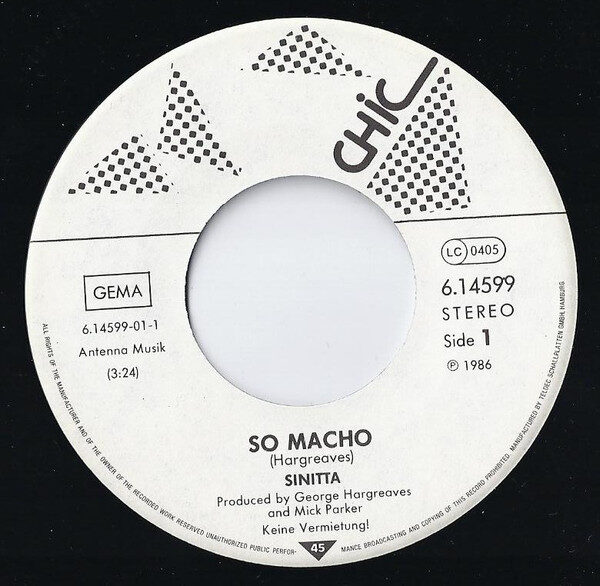 Sinitta – So Macho! (Single) – Bild 3