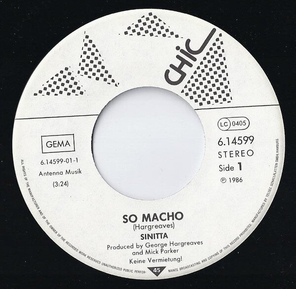 Sinitta – So Macho! (Single) – Bild 3