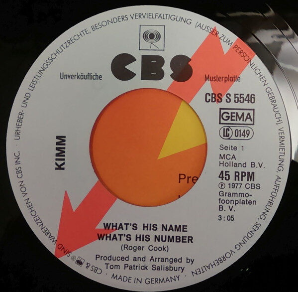 Kimm* – What's His Name What's His Number (Single) – Bild 2