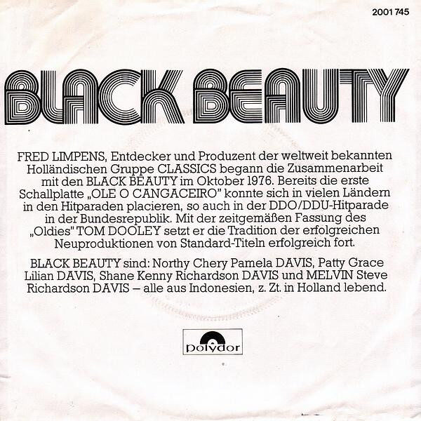 Black Beauty – Tom Dooley (Single) – Bild 2