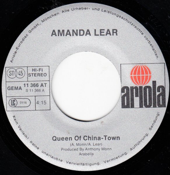 Amanda Lear – Queen Of China-Town (Single) – Bild 3