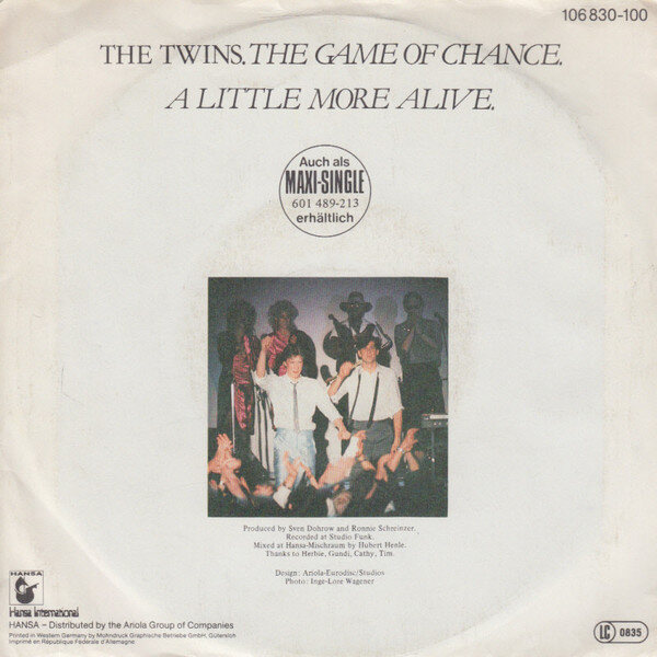 The Twins – The Game Of Chance (Single) – Bild 2