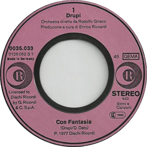 Drupi (2) – Con Fantasia (Single) – Bild 2