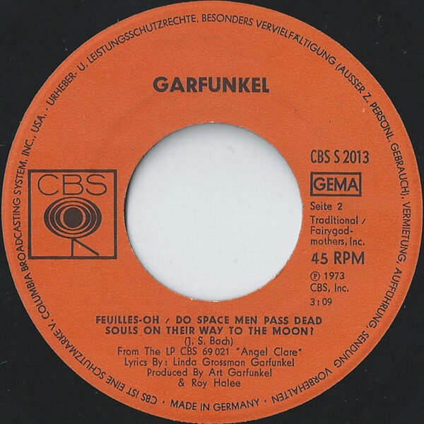 Garfunkel* – I Shall Sing (Single) – Bild 2