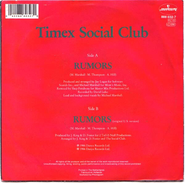 Timex Social Club – Rumors (Single) – Bild 2