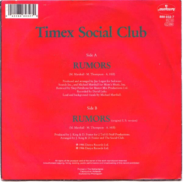 Timex Social Club – Rumors (Single) – Bild 2