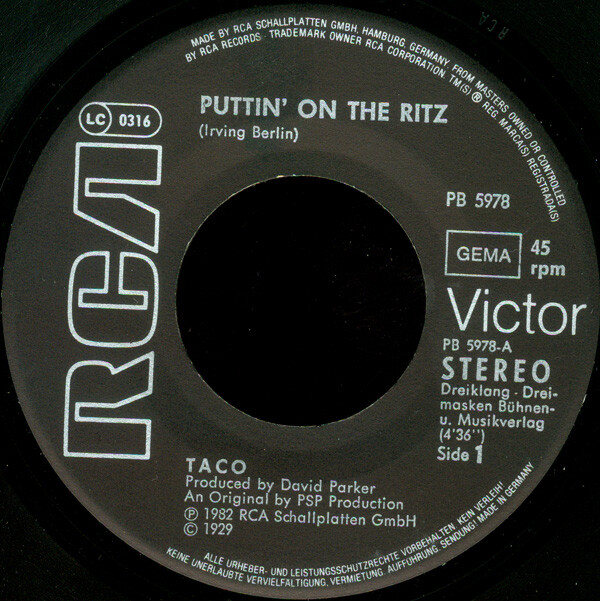 Taco – Puttin' On The Ritz (Single) – Bild 3