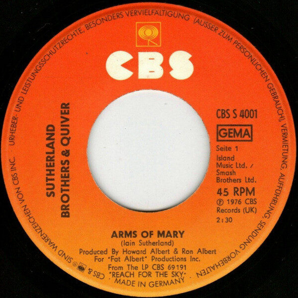 Sutherland Brothers & Quiver – Arms Of Mary (Single) – Bild 3