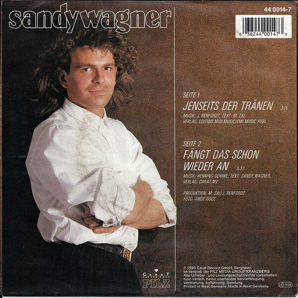 Sandy Wagner – Jenseits Der Tränen (7") – Bild 2