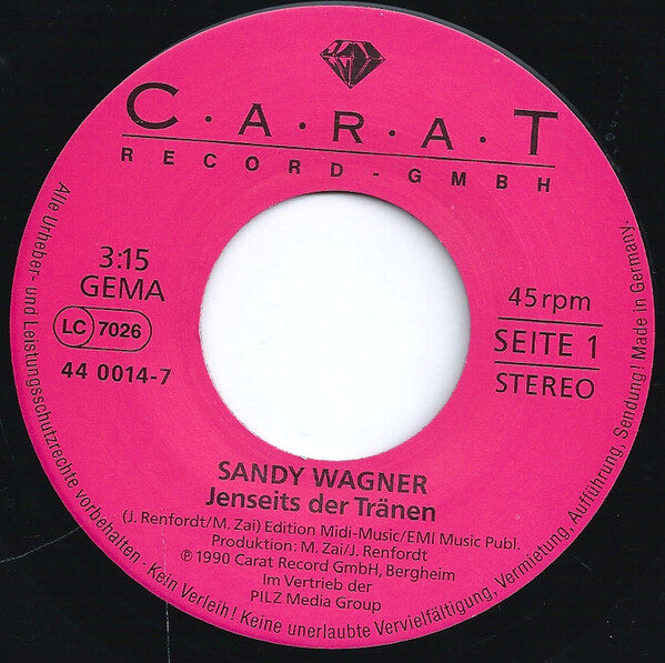 Sandy Wagner – Jenseits Der Tränen (7") – Bild 3