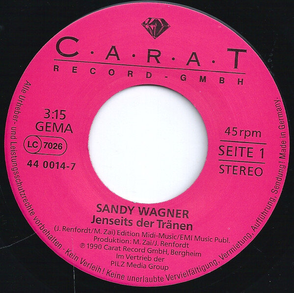 Sandy Wagner – Jenseits Der Tränen (7") – Bild 3