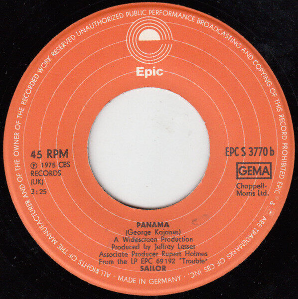 Sailor – A Glass Of Champagne (Single) – Bild 4