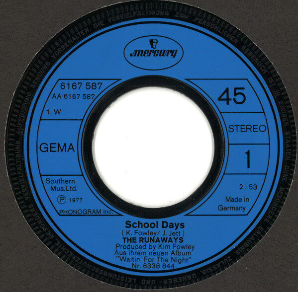 The Runaways – School Days (Single) – Bild 3