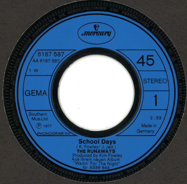 The Runaways – School Days (Single) – Bild 3