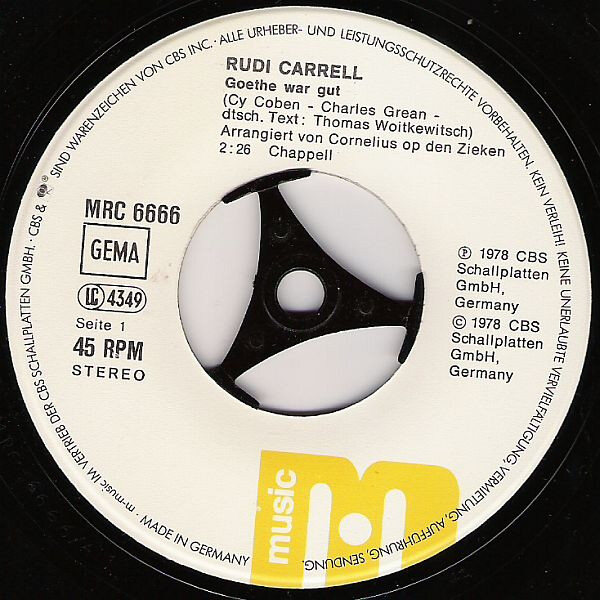 Rudi Carrell – Goethe War Gut (Single) – Bild 3
