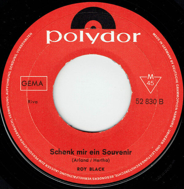 Roy Black – Meine Liebe Zu Dir / Schenk Mir Ein Souvenir (Single) – Bild 4