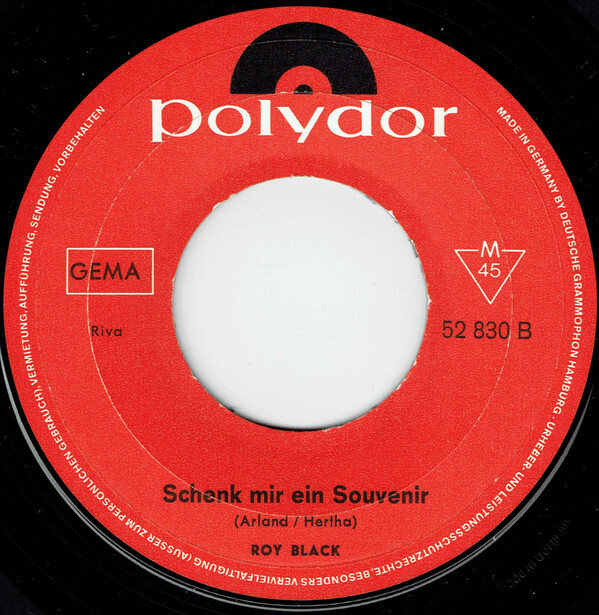 Roy Black – Meine Liebe Zu Dir / Schenk Mir Ein Souvenir (Single) – Bild 4