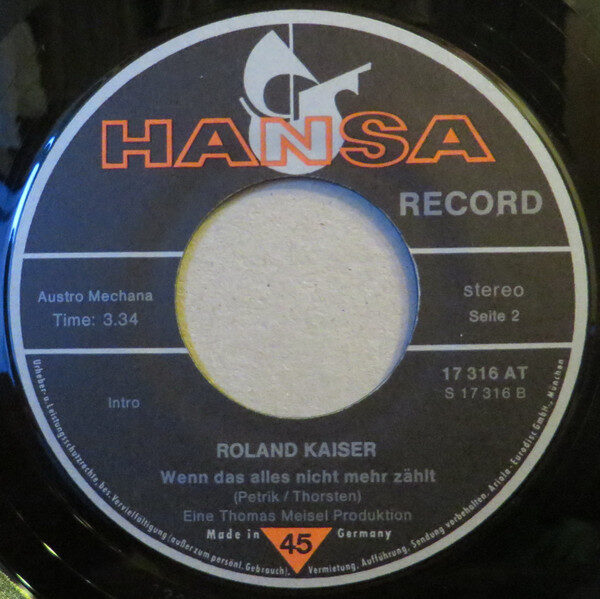 Roland Kaiser – »Verde« Frei- Das Heißt Allein (Single) – Bild 3