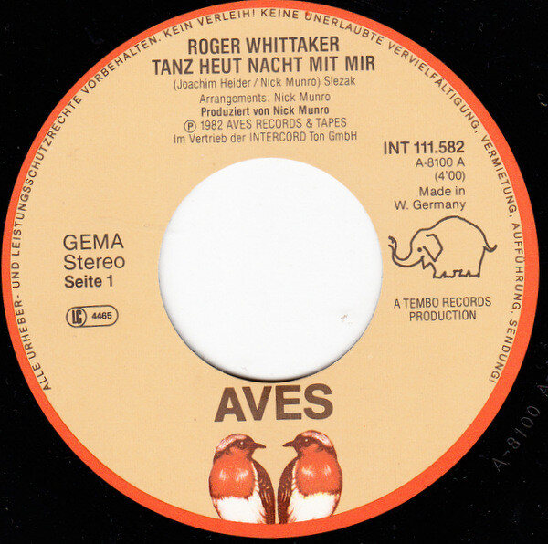 Roger Whittaker – Tanz Heut Nacht Mit Mir (Single) – Bild 3