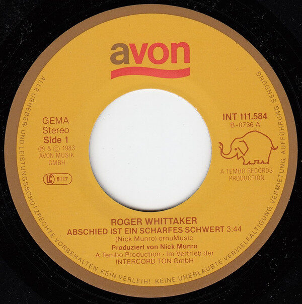 Roger Whittaker – Abschied Ist Ein Scharfes Schwert (Single) – Bild 3