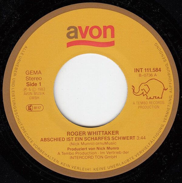 Roger Whittaker – Abschied Ist Ein Scharfes Schwert (Single) – Bild 3