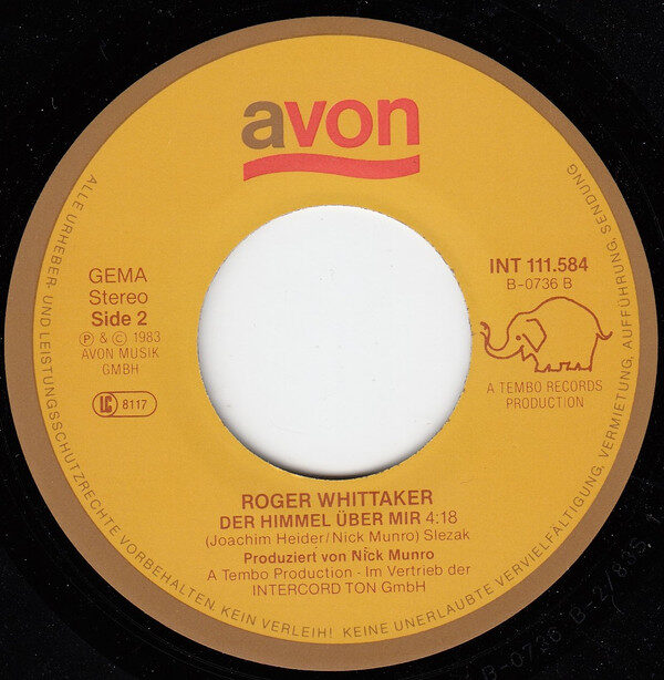 Roger Whittaker – Abschied Ist Ein Scharfes Schwert (Single) – Bild 4